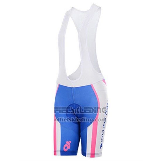 Fietskleding Vrouw To The Fore Wit en Fuchsia Korte Mouwen en Koersbroek